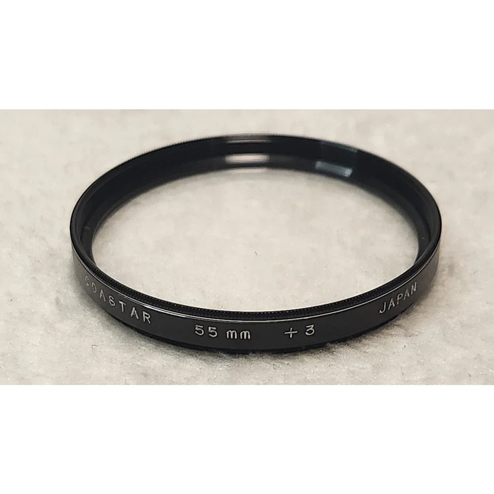 Vintage Coastar Japan 55mm High Res Close Up Camera Lense Filter Set +1 +2 +3